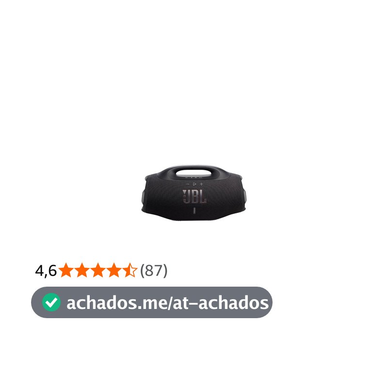 JBL, Caixa de Som, Boombox 4, Bluetooth, Som Pro, AI Sound Boost, Graves Personalizáveis, Bateria de até 34H, IP68, Áudio Lossless Preta