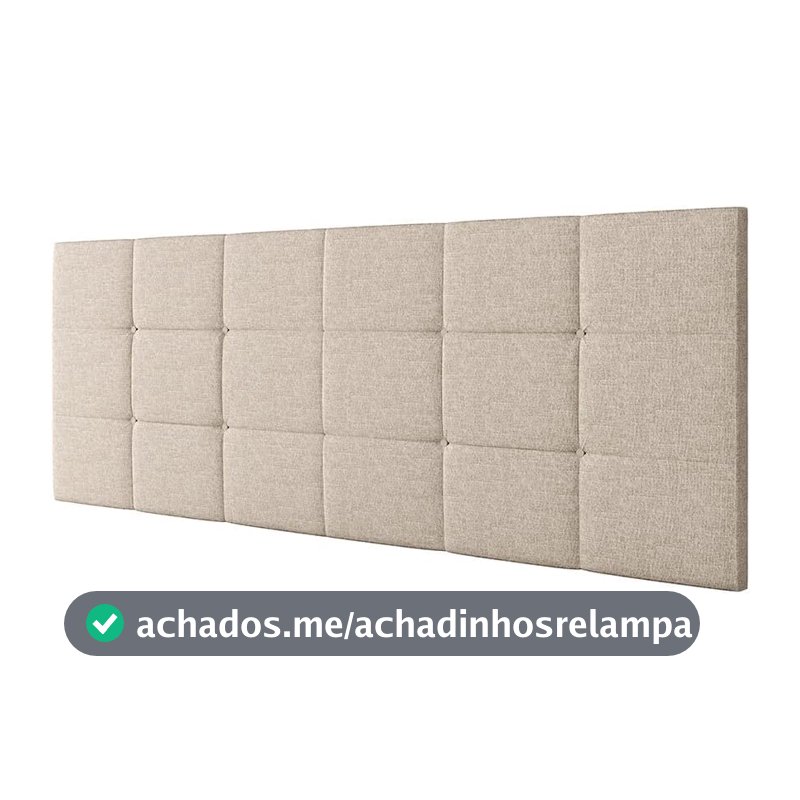 Cabeceira Estofada Suspensa Bia 1.40 Cama Box Casal Decoração Quarto Casal Móveis (Bege Linho)