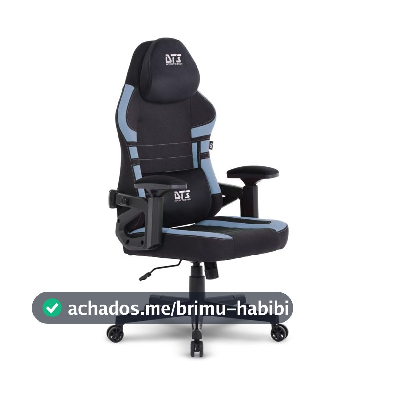 Cadeira Gamer DT3 GX, reclinável, apoio de cabeça ajustável, apoios de braços com ajuste de profundidade, revestimento em tecido Max2Weave, suporta até 110 e altura máx. de 1,75m (Blue)