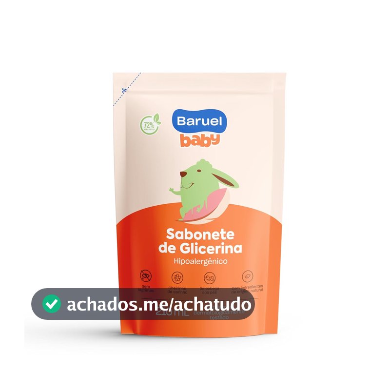 Sabonete Líquido Bebê Glicerina Refil 210ml – Baruel Baby