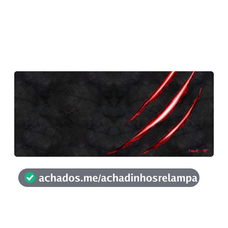 Havit Mouse Pad Grande Gamer MP860, 70 X 30 Cm, Tecido de Malha Fina, Base de Borracha Antiderrapante, Design com Bordas Costuradas, Útil para Cobrir Teclado, Mouse e Outros Objetos, Preto