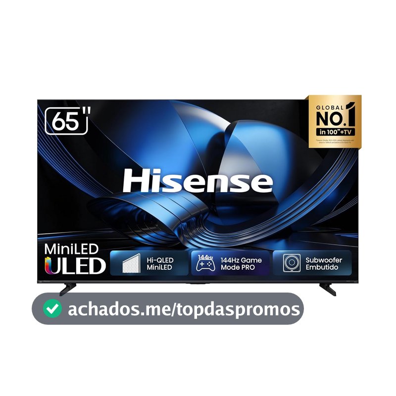 Hisense Smart TV 4K 65" Polegadas 65U7ESG Hi-QLED Mini LED