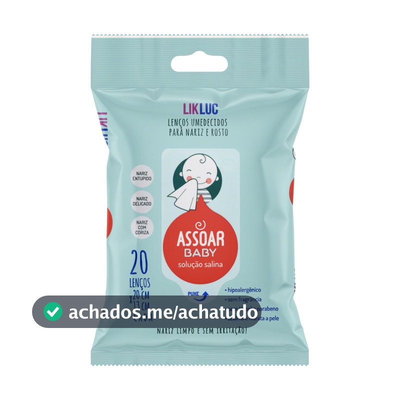 Likluc Assoarbaby Lenços Umedecidos Com Solução Salina Branco Tamanho Único