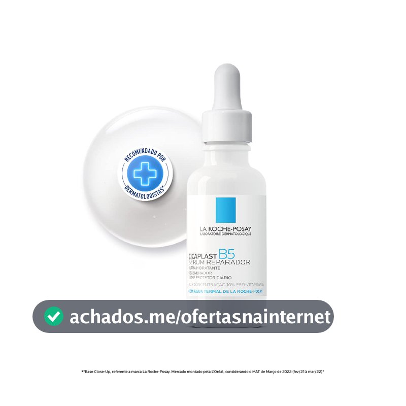 La Roche-Posay Cicaplast B5 Sérum Reparador Facial com 10% de Vitamina B5 e Ácido Hialurônico, Regenera e Ultra Hidrata a Barreira Cutânea, Hipoalergênico, 30ml