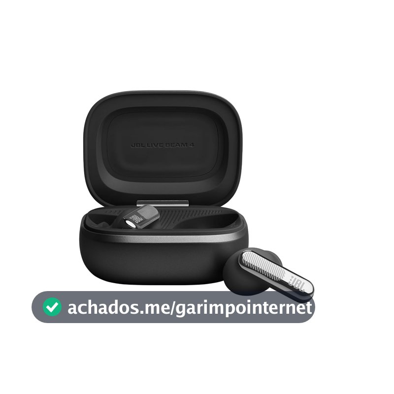JBL Live Beam 4 Fone TWS com Cancelamento Adaptativo Preto
