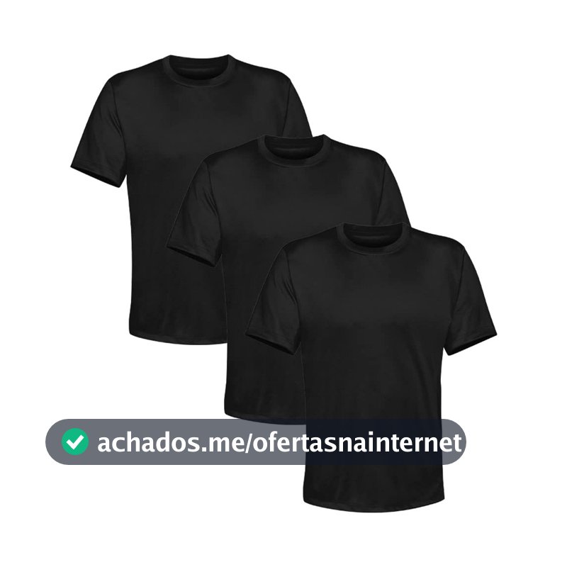 Kit 3 Camiseta Masculina Premium Lisa Algodão Qualidade
