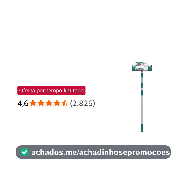 Flash Limp - Limpa Vidros com Cabo Extensível 180º - FLP6391