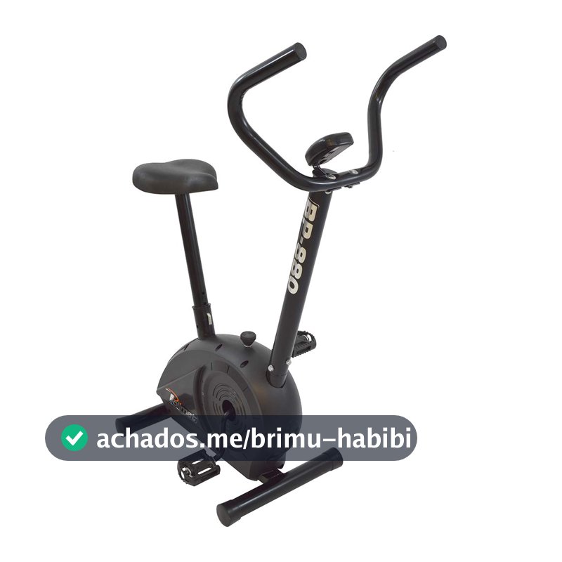 Polimet POLI-163 - Bicicleta Ergométrica, tração mecânica, Preto