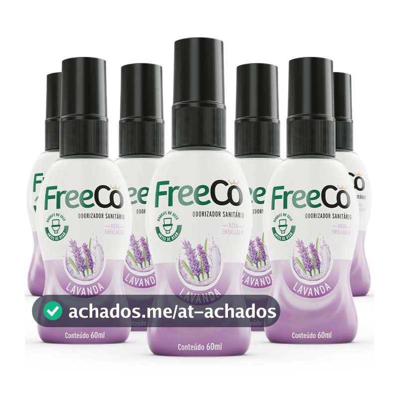 Freeco Bloqueador De Odores Sanitarios - Lavanda 60ml Pack com 12 unidades
