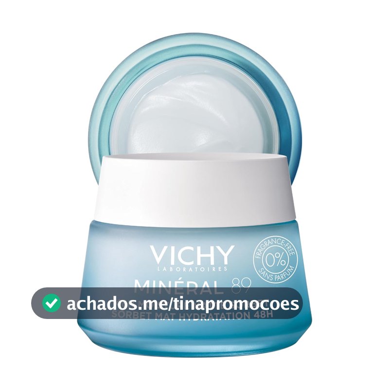 Hidratante Facial Vichy Minéral 89 Sorbet Gel Matte Pele Oleosa 50ml