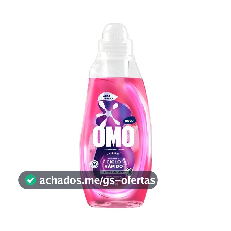 Lava-Roupas Líquido Omo Ciclo Rápido Ação Cuidado Frasco 750ml