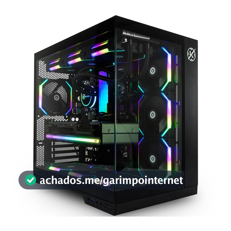 Gabinete Gamer Kalkan Asgard Preto Aquário sem fans KLK00040