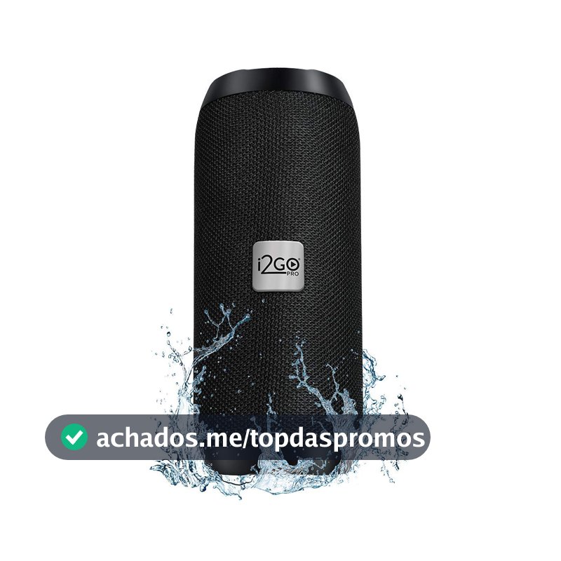 I2GO, Caixa De Som Bluetooth Essential Sound Go, 10W RMS, Resistente à Água, Preto