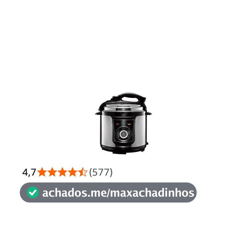 Panela de Pressão Elétrica Elgin 4 Litros Segura e Prática 840W 220V