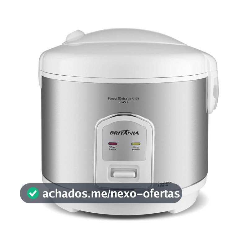 Panela de Arroz Elétrica Britânia BPA5BI 5 xícaras 400W 220V