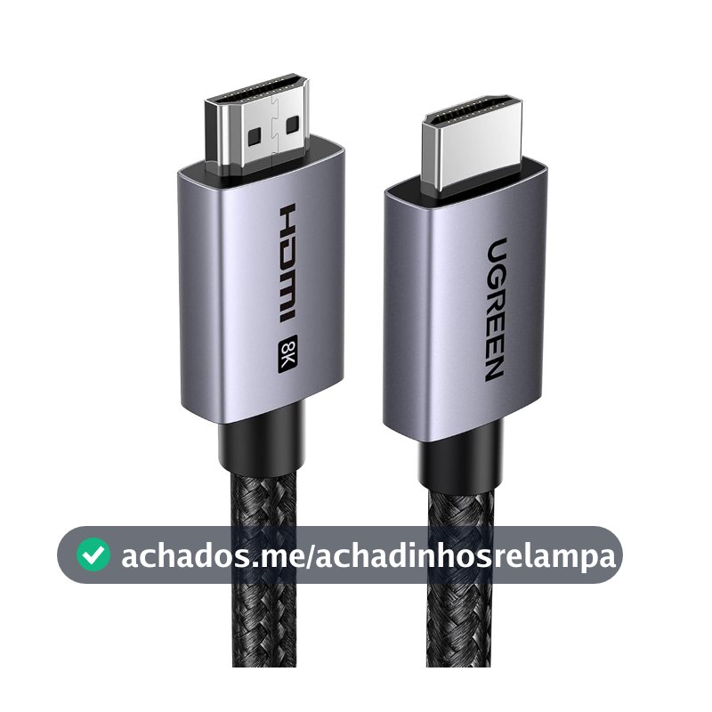 UGREEN Cabo HDMI 2.1 8K@60Hz Blindado 48 Gbps 3 M Nylon Trançado