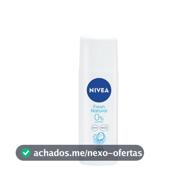NIVEA Desodorante Spray Fresh Natural 90ml, Proteção 24h, Contra Odores, Antibacteriano, Frescor Suave