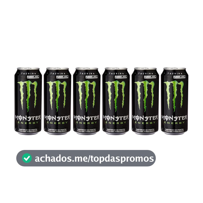 Bebida Energética Monster Energy, 473ml, Pack com 6 Unidades