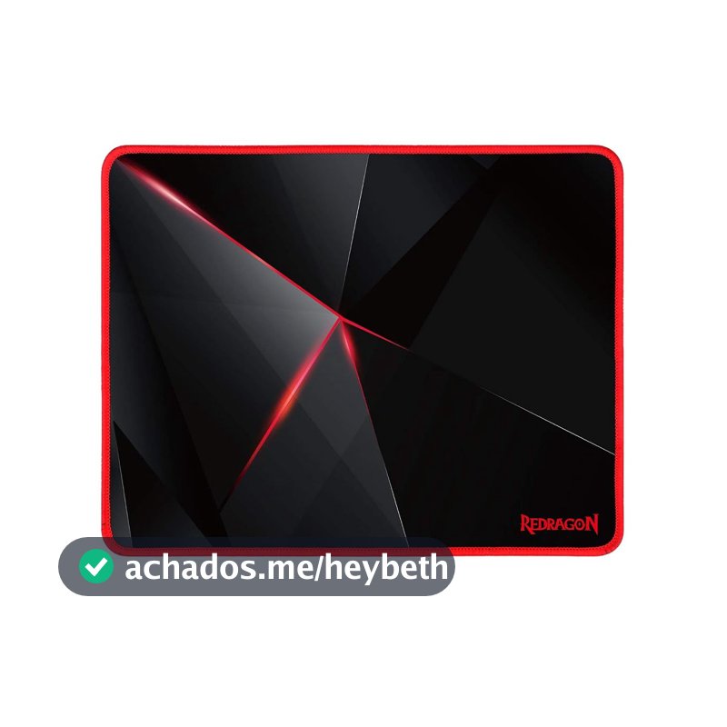 Redragon MOUSEPAD GAMER CAPRICORN 330x260x3MM P012, preto/vermelho