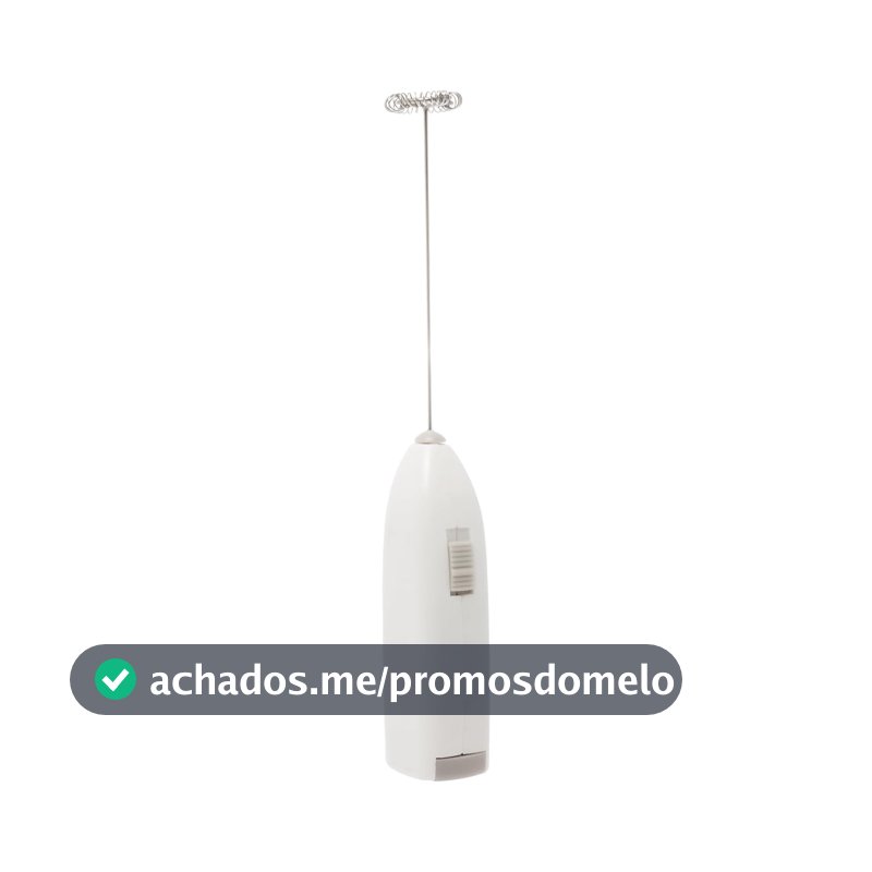 LYOR - Mini Mixer Misturador Elétrico para Bebidas - Inox e Plástico Branco - Eficiente e Compacto para Batidas e Misturas Rápidas