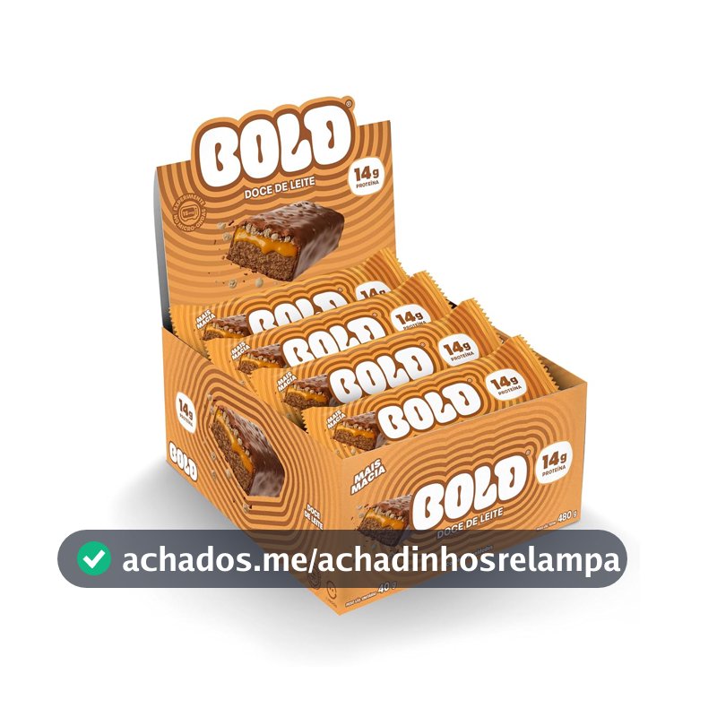 Bold Barra de Proteína Doce de Leite 40g (12 Unidades)