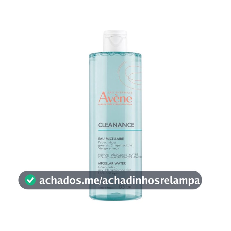 Avene Cleanance Água Micelar Remove Maquiagem e Purifica Pele Oleosa 400ml