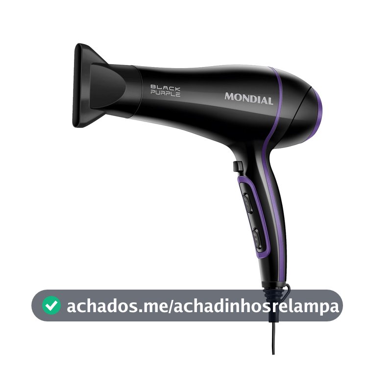 MONDIAL Secador de Cabelos, Preto, 2000W, 110V - SCN-01
