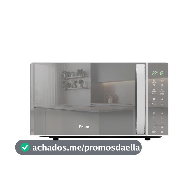 Micro-ondas Philco 20L Espelhado Pintura Limpa Fácil PMO24E 127v