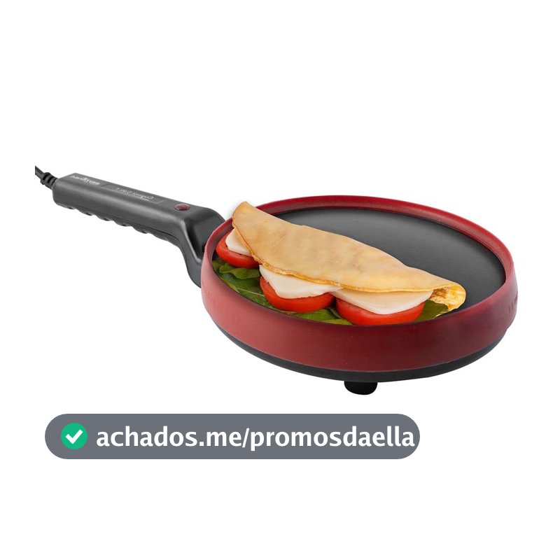 Britânia Crepeira, Crepioca 3 em 1, Preto/Vermelho, 220v
