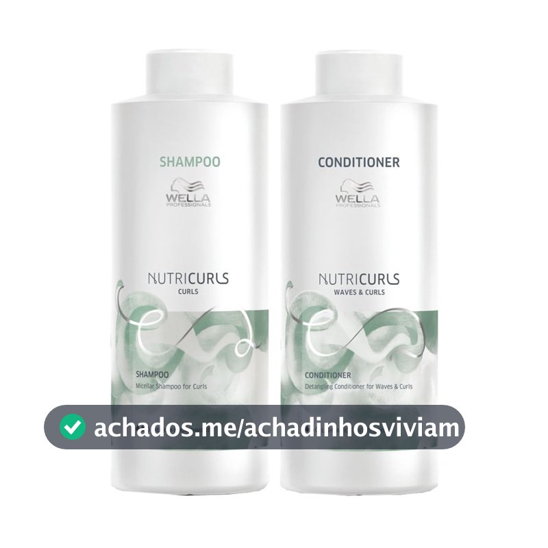Kit Shampoo E Condicionador Nutricurls Wella Professionals 1 Litro