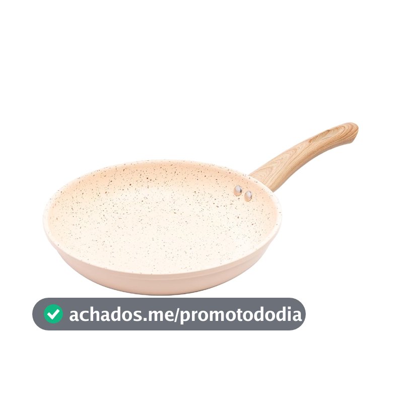 LYOR - Frigideira de Indução em Alumínio com Revestimento Cerâmico Granilite Bege 24cm