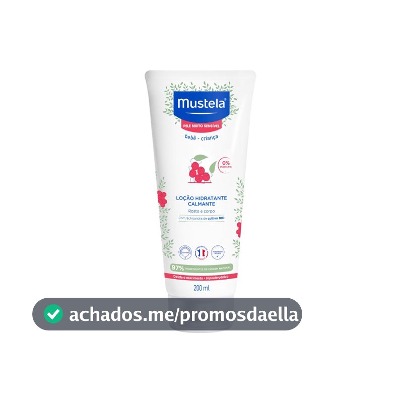 Hidratante e Calmante sem Fragrância para Pele Muito Sensível/Sensibilizada dos Bebês e Crianças, Mustela Bebê, Rosa, Médio/200 ml