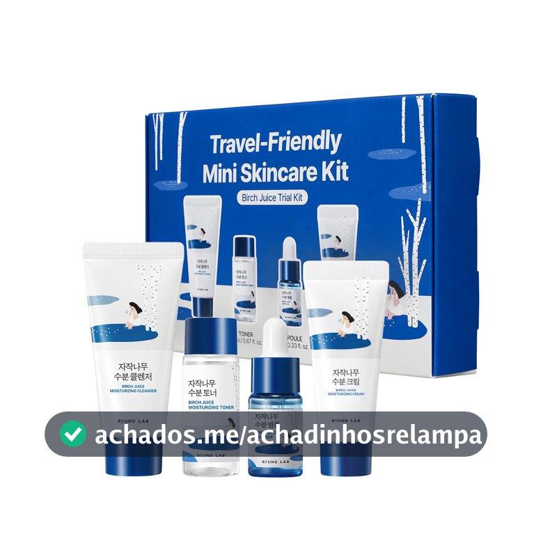 Kit Birch Juice Trial Round Moisturizing Cleanser + Moisturizing Toner + Ampoule + Moisturizi Cream