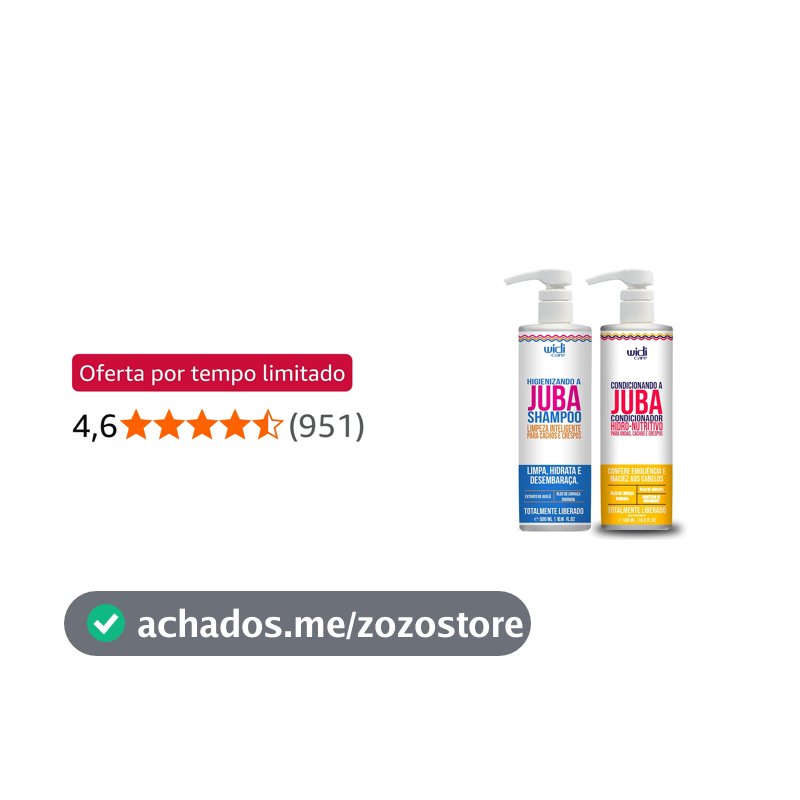 Higienizando E Condicionando A Juba Widi Care 500ml