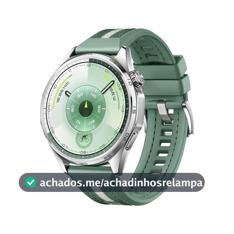 Smartwatch, HUAWEI WATCH GT 6 46mm, Potenciômetro de Ciclismo no Pulso, Bateria com Autonomia de Até 21 Dias, Bem-Estar Emocional Multidimensional, Compatível com iOS e Android, GPS Integrado, Verde