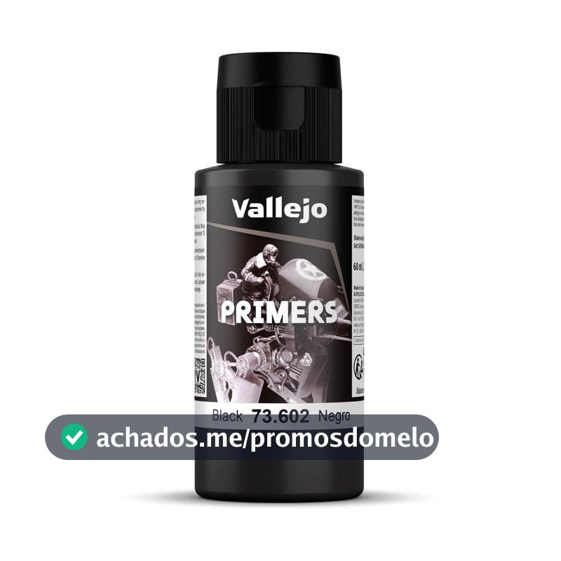 Vallejo Black Primer Acrylic Polyurethane, 60ml