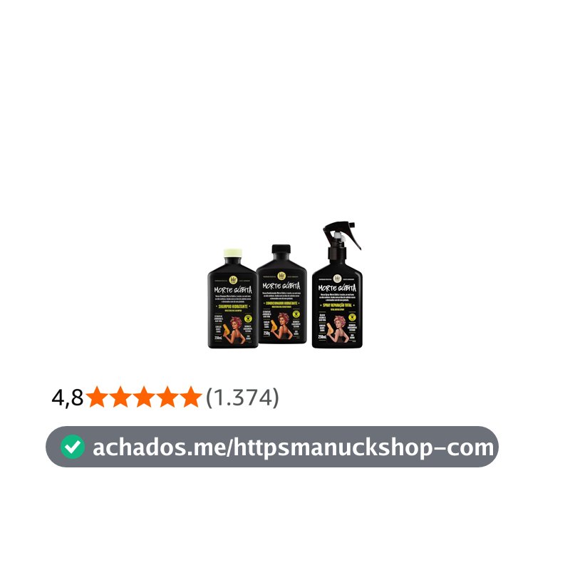 Kit Morte Súbita (Shampoo + Condicionador + Spray Reparaçao) - Lola From Rio