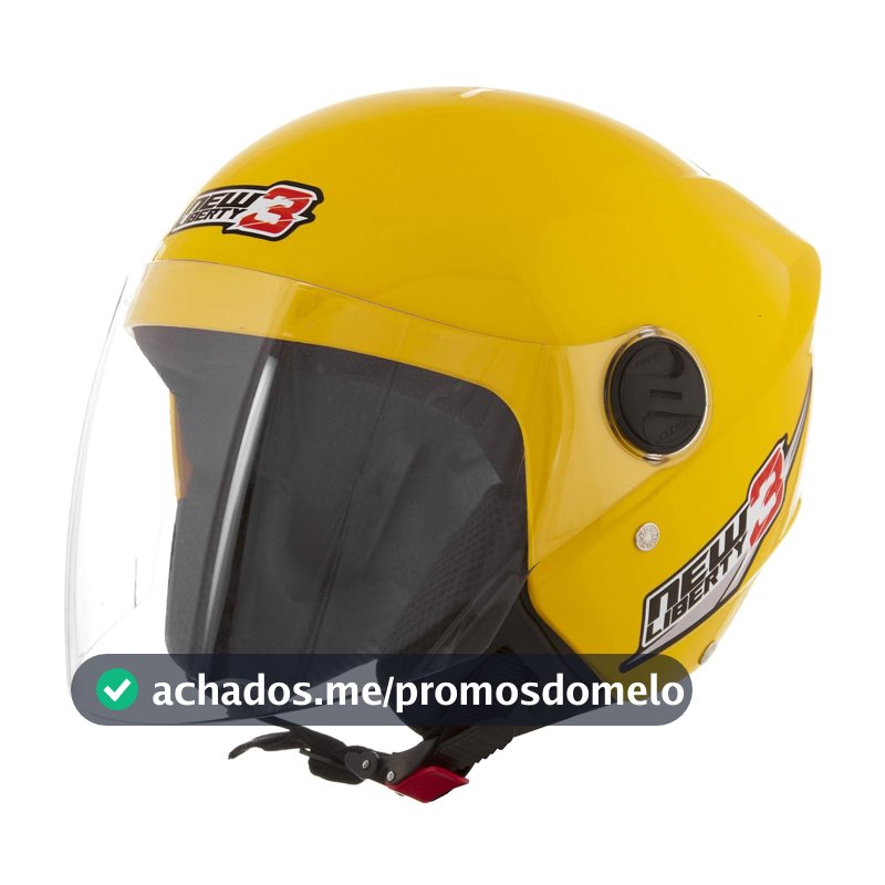 CAPACETE ABERTO PRO TORK NEW LIBERTY 3 SOLID AMARELO TAM. 60