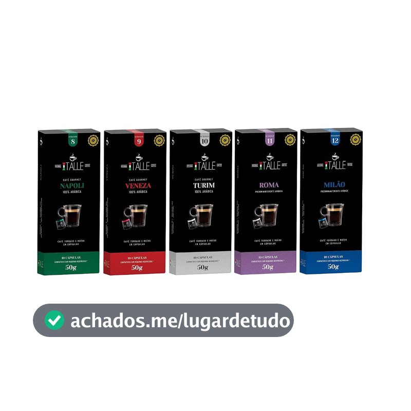 Cápsulas Compativeis Nespresso Café moido e torrado Cafe Italle 50 Und