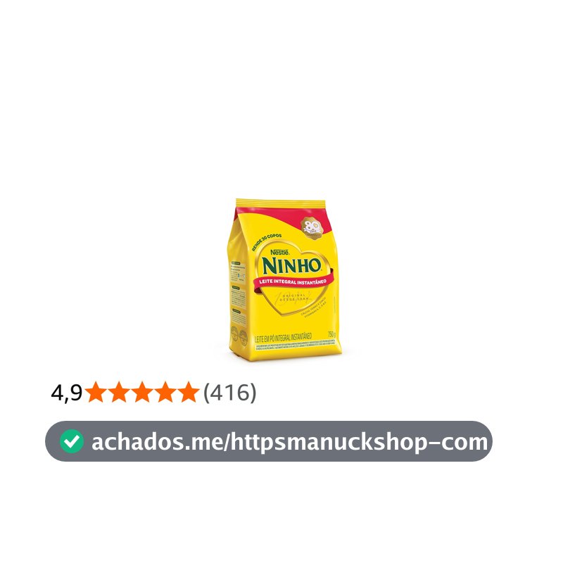 Leite em Pó Ninho Integral Instantâneo Sachê 750g