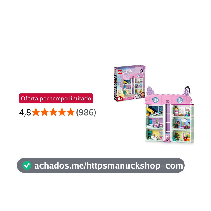 LEGO Gabby's Dollhouse – Casa Mágica da Gabby Brinquedo Educativo 10788