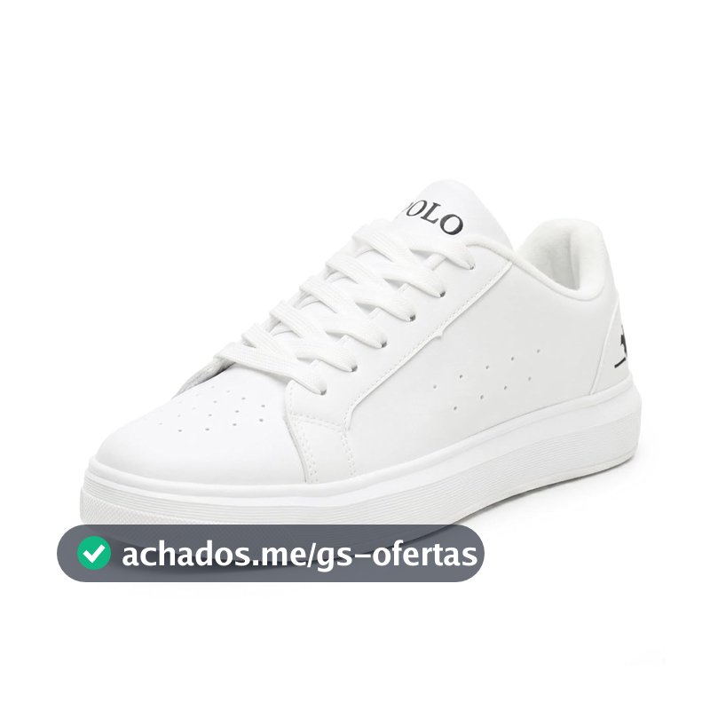 Sapatênis Casual Masculino Polo Sola Reta Tênis Adulto Confortavel