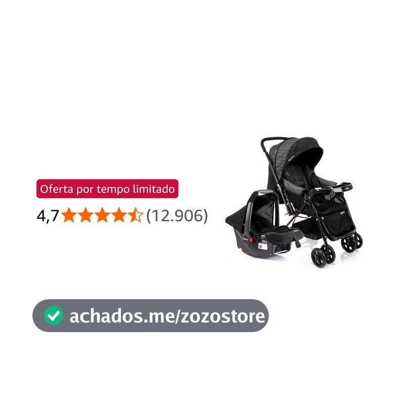 Cosco Kids, Travel System Reverse, Preto Rajado