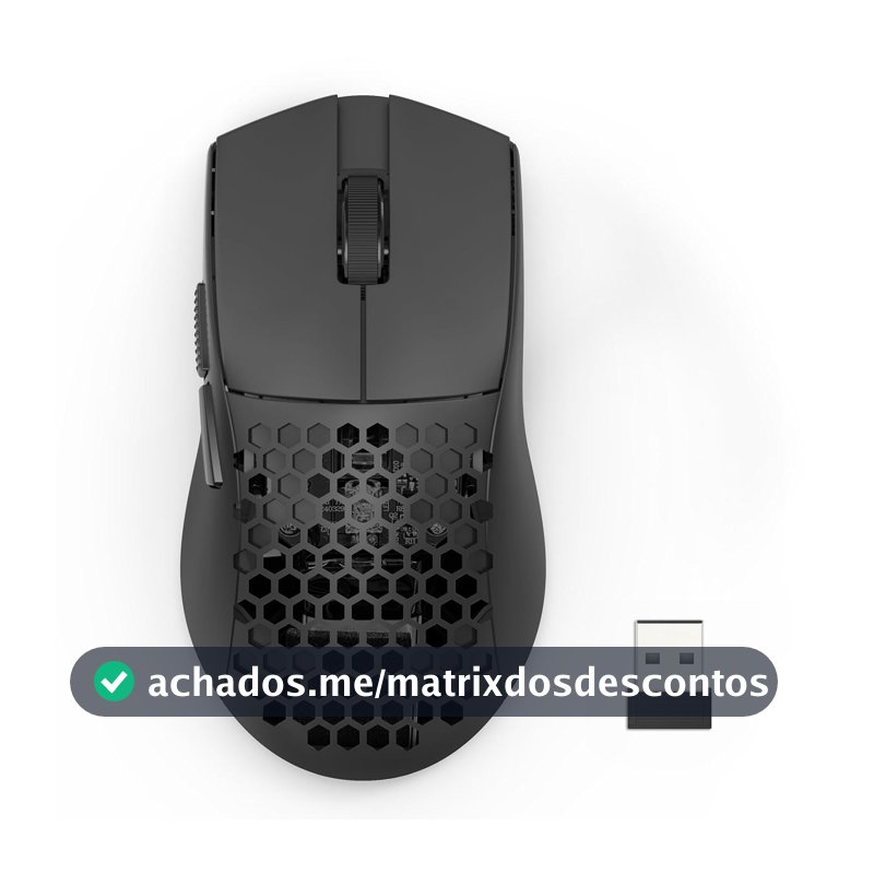 Mouse Gamer Redragon Astrolabe Lite Preto PAW3313 10000 DPI Sem Fio Tri-Mode USB 2.4GHz Bluetooth, USB Tipo-C Estrutura Perfurada Honeycomb 49g Cabo Paracord M725-LIT