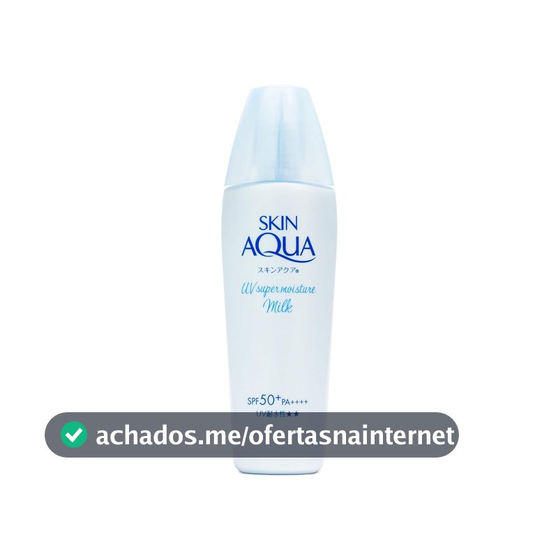 SKIN AQUA® Super Moisture Milk 40g - Protetor Solar Facial sem cor FPS50 com Ácido Hialurônico e Textura Leve