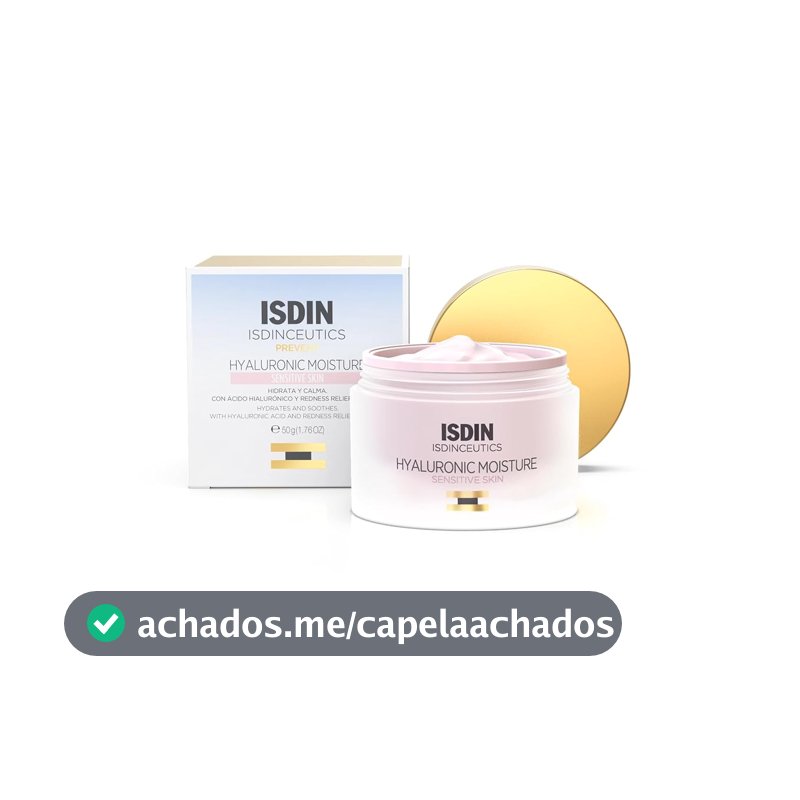 ISDIN Creme Anti-Idade para Pele Sensível Isdinceutics Hyaluronic Moisture Sensitive Skin - 50g