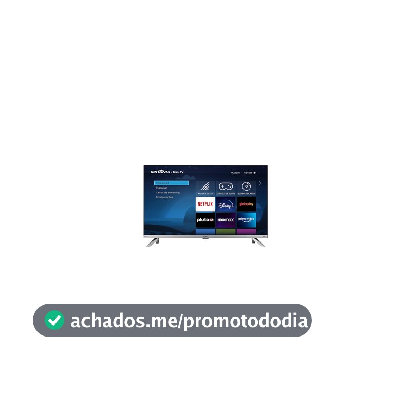 Fast Smart TV Britânia BTV32G7PR2CSBLH 32” Led Dolby Áudio