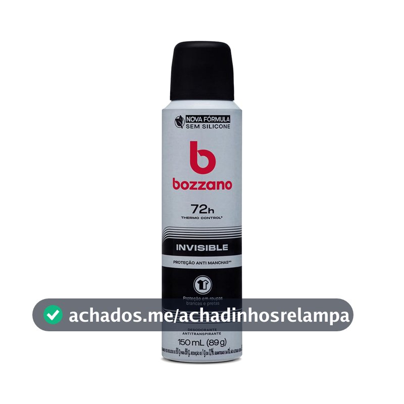 Desodorante Bozzano Aerossol Antitranspirante Masculino Invisible 150ml