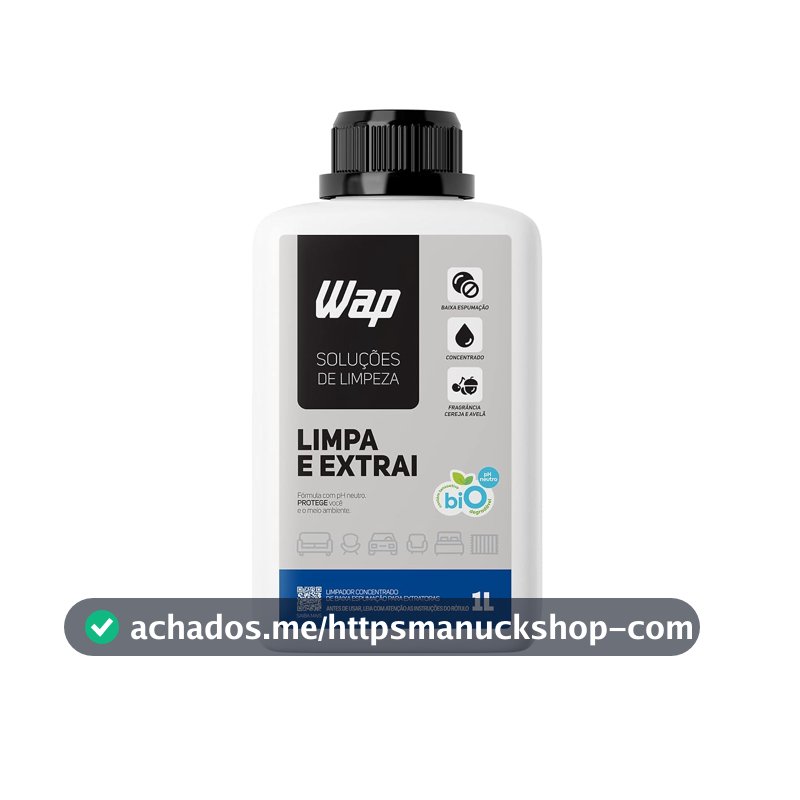 Detergente Limpador para Extratoras Concentrado WAP Limpa e Extrai, com Fragrância e sem Espuma, 1 Litro
