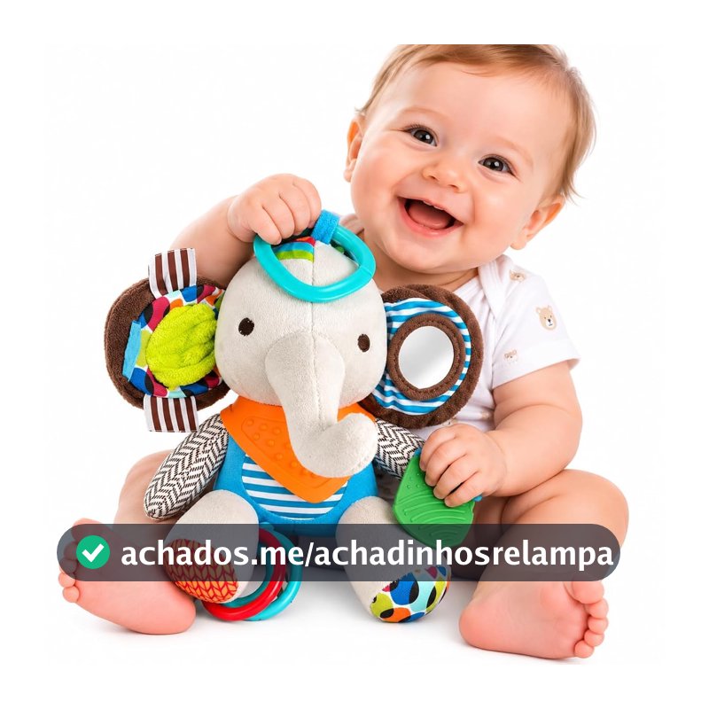 Pelúcia Sensorial infantil Conforto de bebê (Elefante)